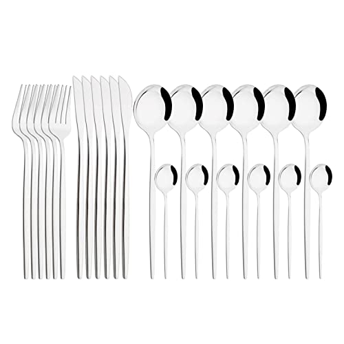 Set Cubiertos Cocina 24 Piezas Acero Inoxidable