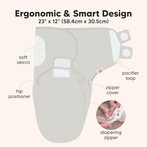 Image of Baby Swaddle Sleep Sacks with Zipper - 3-Pack Swaddles for Newborns 0-3 Months, Infant, Baby Girls, Boys, Soft & Durable Newborn Sleep Sack, Easy Diaper Change Swaddling Blanket (The Wild 2, OS)