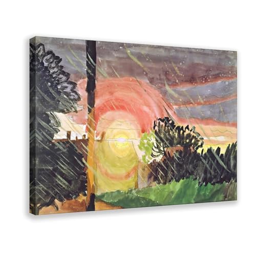 Impression sur toile Sunrise And Rain décoration murale Burchfield 30x45