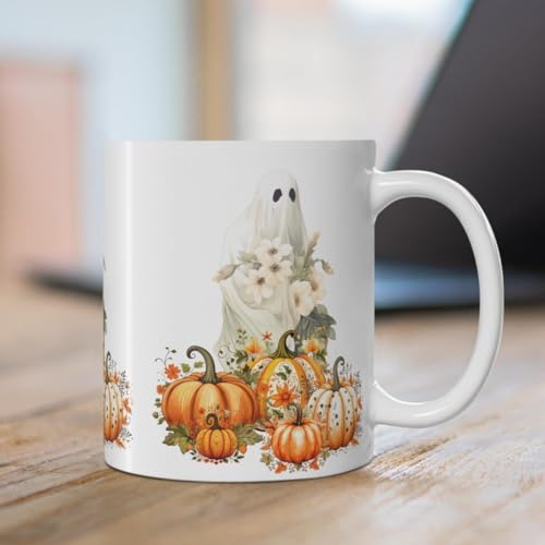 Soky Autumn Pumpk Mug - Idea Haoween Gift, Perfect Fa Decor, Cozy Coffee or Tea C, Rustic Seasona Kitchenware (Orange, 11oz)