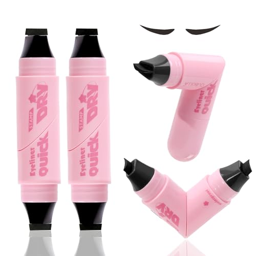 Winged Eyeliner Stamp, Doble Extremo Giratorio Negro 2PCS miniatura 1