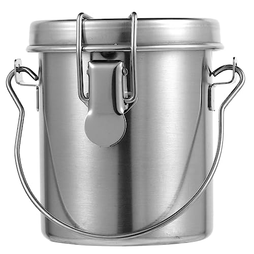 HEALSOPTHY 1 Pieza Portalápices de acero inoxidable Balde cubo de herramienta de pintura cubeta de lavado multifunción cubo de lavado de pluma de pintura al óleo lavadora de pinceles Silver