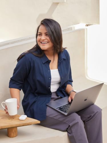 Image of SAADAA Airy Linen Shirt | Solid Regular Fit Casual Shirts Stylish for Women