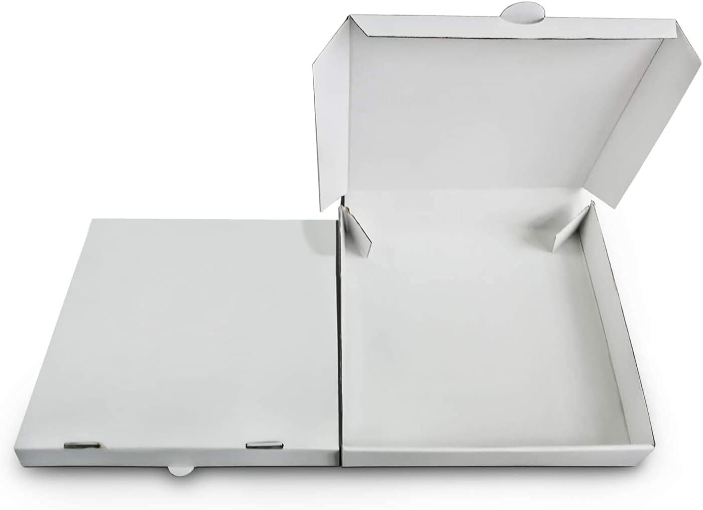 Pizza Box White – 23x23cm White Pizza Boxes Square Flat Cardboard Boxes, Disposable Pizza Box, Restaurantware - 10 Pieces.
