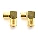 deleyCON 2X Adaptador de ángulo IEC de 90° Conjunto Conector Coaxial de...