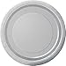 Unique Party 3344EU przyjazne dla środowiska talerze papierowe, 18 cm, srebrne opakowanie 8 sztuk, srebrny