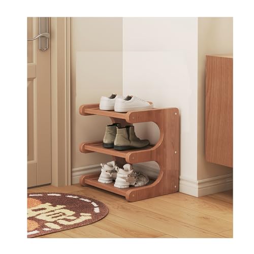 Étagère à chaussures étroite empilable et modulable à 3 niveaux