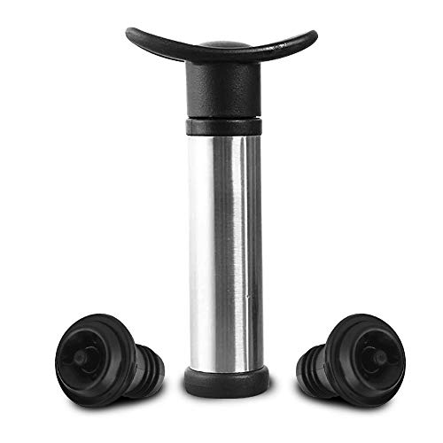 Bomba de Vinho a Vácuo Inox 2 Rolhas de Silicone