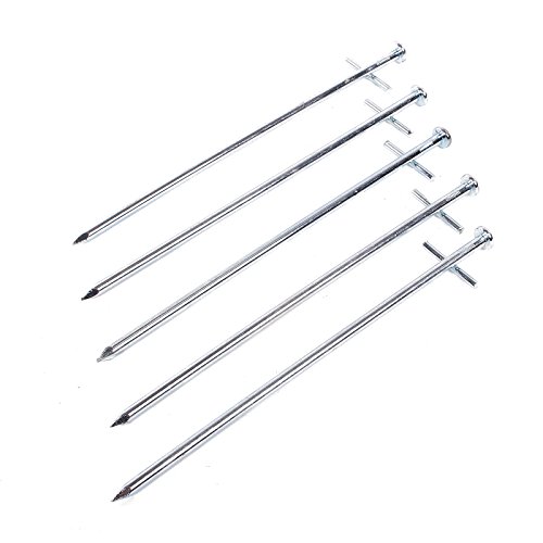 deiwo Lot de 5 piquets de Tente en Acier galvanisé Argenté 23 cm Cover