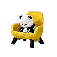 Gafochen Miniature Frog Figurines, Cute Frog Desk Accessories for Desk Decor, Funny Gifts for Garden Decor, Mini Resin Animal Garden Statues (Panda)