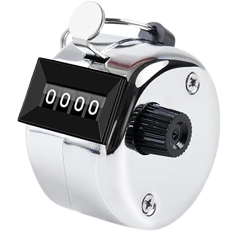 jaap counter metal hand tally counter with 4 digit display, clicker counter for naam jaap, tasbeeh misbaha, jaap mala