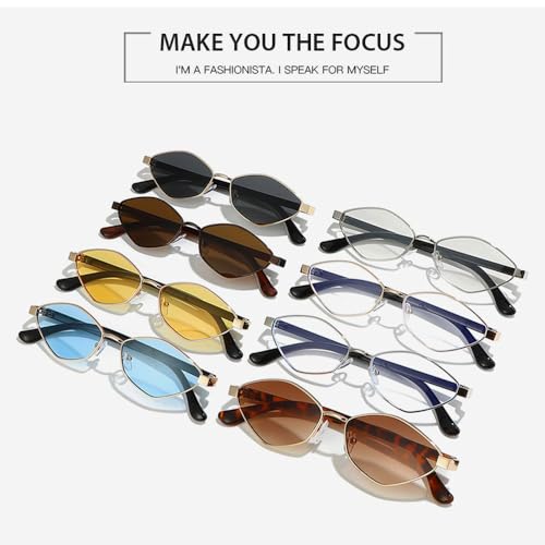 Metal Polygon Sunglasses Women Fashion Outdoors Shades Men Retro Trendy Luxury Sun Glasses2