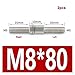 Double End Threaded Rod M6 M8-304 Stainless Steel Left and Right Thread Stud Bolts for Industrial Applications(M8x80mm 2pcs)