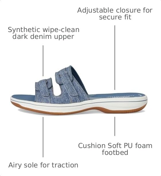 Image of Clarks womens Breeze PiperSlide Sandal | Casual Sandals