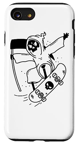 Iphone Se (2020) / 7 / 8 Funny Grim Reaper Skateboarding Gifts Men Women Kids Case #TOP12