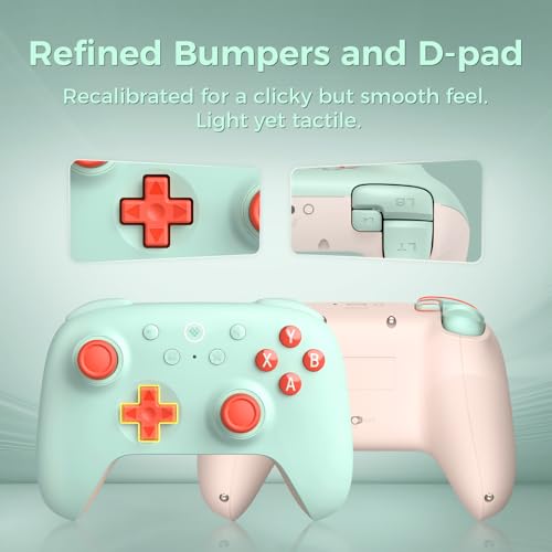 Image of AKNES 8Bitdo Ultimate 2C Wireless 2.4G Controller for Windows PC and Android, Gamepad with Hall Effect Joysticks and Hall Triggers, 1000Hz Polling Rate, Remappable L4 /R4 Bumpers - Mint | Gamepad with Hall Effect Joysticks and Hall Triggers, 1000Hz Polling Rate, Remappable L4 /R4 Bumpers - Mint
