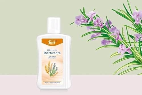 Just Olio Corpo Riattivante con Grano e Rosmarino, 125 ml