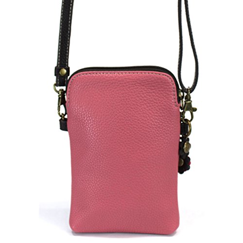 Image of CHALA Garden Animal Collection Cell Phone Crossbody Purse-Women PU Leather /Canvas Multicolor Handbag with Adjustable Strap