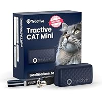 Tractive - GPS gatto modello Mini | N. 1 sul mercato | Localizzazione in tempo reale | Cronologia...