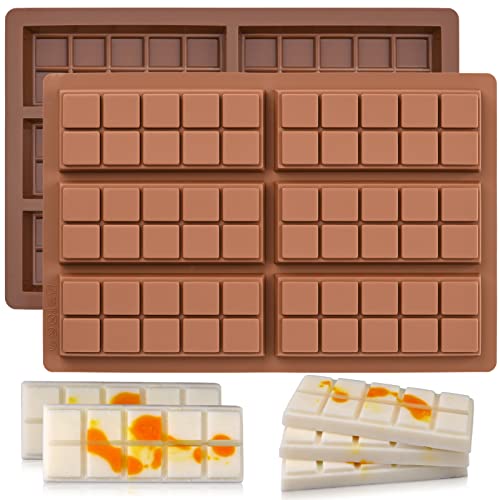 Silicone Wax Melt Molds - Rectangle Bar Molds for Wickless