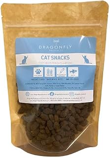 Dragonfly Products Cat Snacks Natural Fish Treats | Healthy Grain Free Biscuits | Suitable for Kittens | Low Fat | 1000 treats (500g)