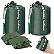 EEEKit Notfall Schlafsack, 2 Stück Wasserdicht Überlebenssack, Thermo Notfalldecken, Tragbare Mylar Überlebensausrüstung mit Pfeife für Camping Wandern (Grün)
