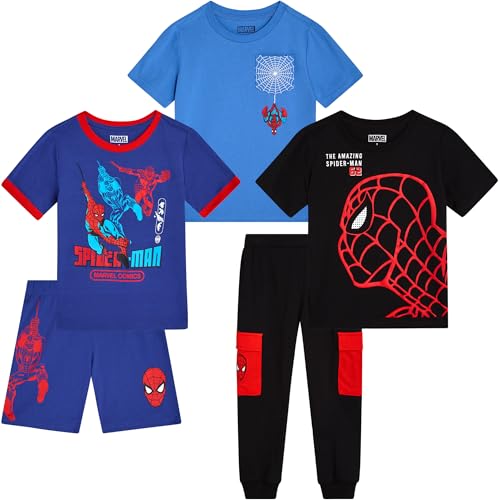 Ensemble Spider-Man garçon 5 pièces avec t-shirts et jogging