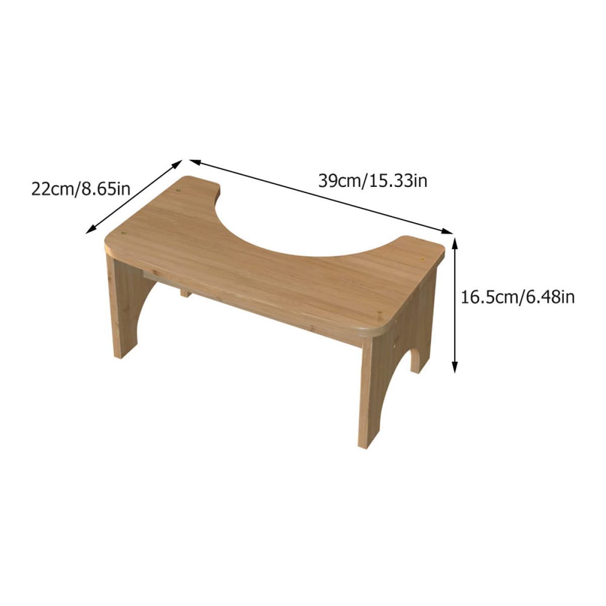 BESTonZON Bathroom Toilet Stool Boys and Girls Practical Footstool Thicken Wooden Step Stool for Bathroom Non-Slip Stable Toilet Chair