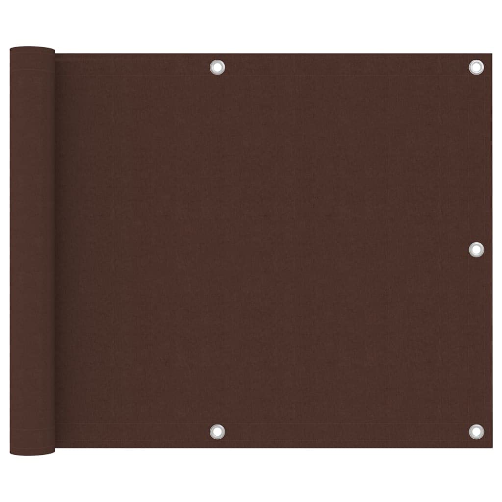Brise-vue pour balcon marron 75 x 600 cm en tissu Oxford contre le vent