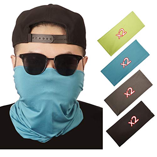 Preisvergleich Produktbild softan Bandanas Multifunktionstuch Schal - Eisseidenkühlung Elastiche Multifunktion Stirnband Gaiter Balaclava Gesichtsmaske Kopfbedeckung UV Residenz für Sommer, 8 Stück