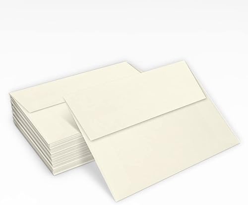 Miniatura 4 de LUXPaper Sobres de invitación A1 de 4 bares, despegar y prensar, 3 58 x 5 18 pulgadas, lino natural, texto de 80 libras, 50 unidades