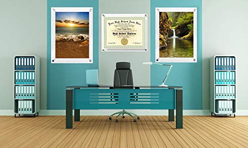 Distinctandunique DAU5532503 20 Inch X 30 Inch Clear Acrylic Wall Mount Floating Frameless Picture Frame Double Panel Plexiglass Display With Metal Standoff For Photos Artwork Posters Paintings thumb #6