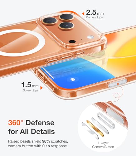 Image of TORRAS Shockproof Case for iPhone 17 Pro Max | Mil-Grade Protection | Fit for MagSafe | Translucent Cover Anti-Fingerprint&Scratch | Camera Control | Premium Imported | Guardian.M 6.9'' Clear