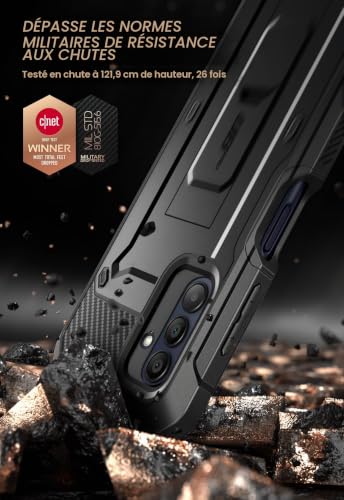 Coque Samsung Galaxy A15 SUPCASE Unicorn Beetle Pro intégrale noire - 4