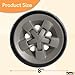 67445 Grill Wheels for Weber Genesis II Parts and Genesis II LX 300 200 400 600 Series, 8 inch Plastic Wheels for Webers, 2 Packs Kits for Weber Grill Replacement