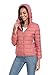 Valennia Women's Short Down Coat Packable Puffer Jacket With Hooded Winter Ultra Light Outerwear