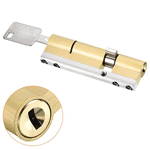 PATIKIL 32.5/67.5 (100mm Overall) European Double Lock Cylinder, Door Cylinder Lock with 8 Keys for Wooden Doors Aluminum Doors - Image 4