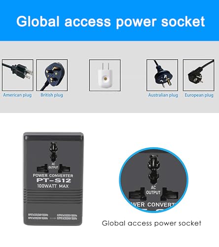 Lljgkot 110V To 220V Step Up & Down Power Voltage Converter Watt Transformer For Travel thumb #3