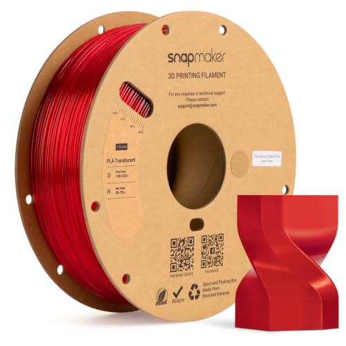 Image of Snapmaker PLA Translucent Filament 1.75mm, 3D Printer Filament 1kg(2.2lbs)