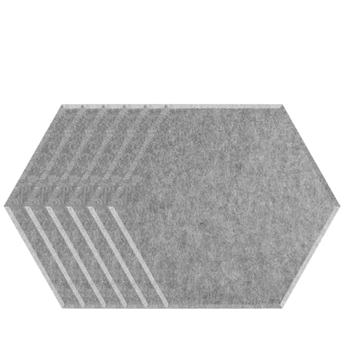 Material amortiguador de sonido de espuma para panel acústico, 6 unidades, pegatinas de pared insonorizantes, aislamiento acústico, aislamiento acústico, puerta o dormitorio, barrera de calor