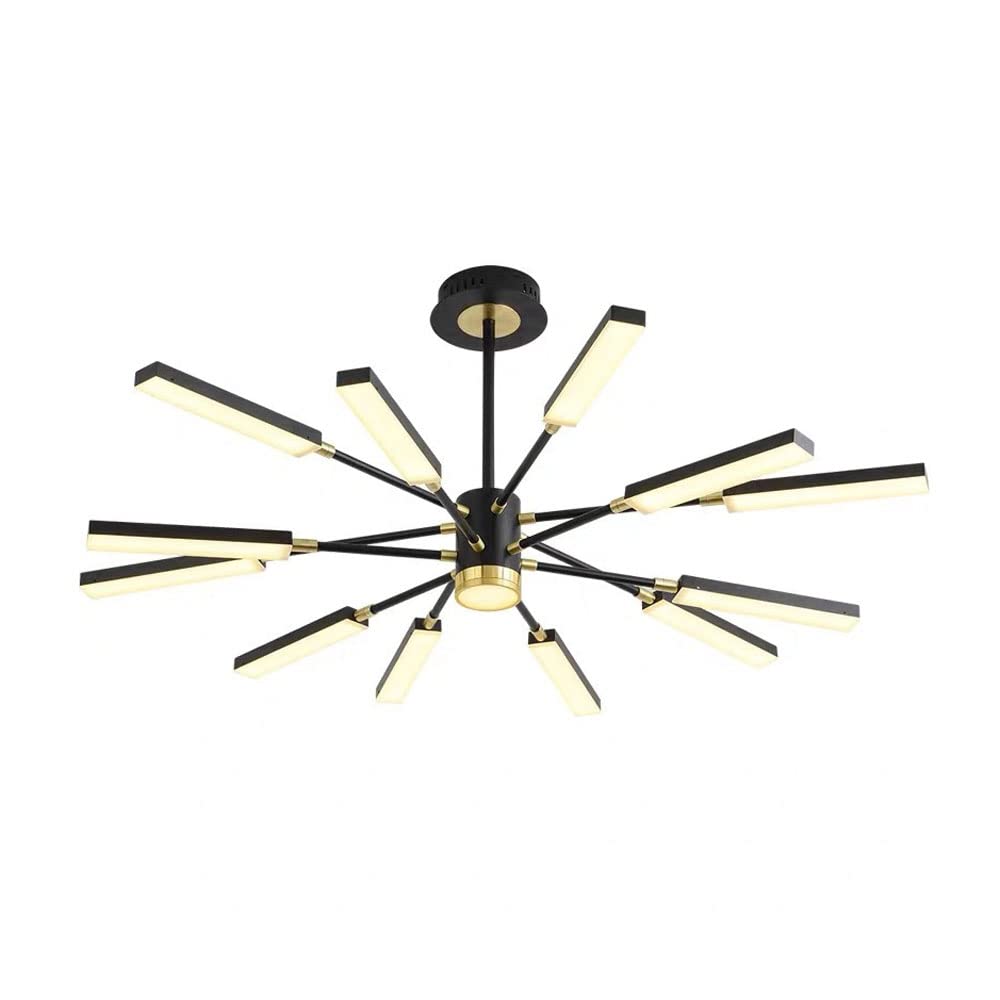 Plafonnier design moderne noir et blanc style mi-siècle à intensité variable