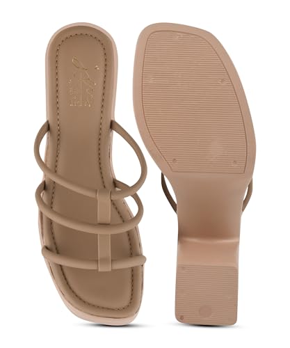 Image of JM LOOKS Modern Multi-Strap Platform Heeled Sandals with Sturdy Block Heel and Contemporary Square Toe Design