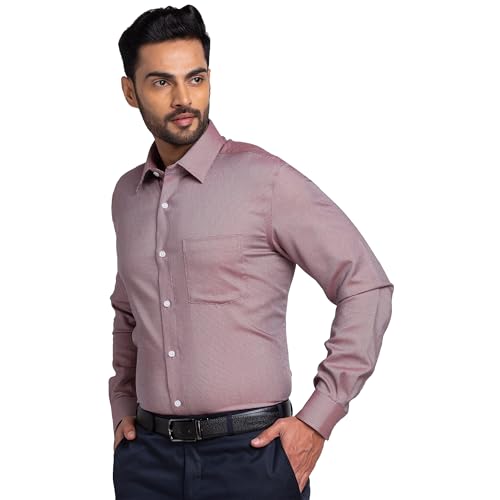 Image of Park Avenue Regular Fit Pure Cotton Structure Pattern Ainsley Collar Formal Shirt