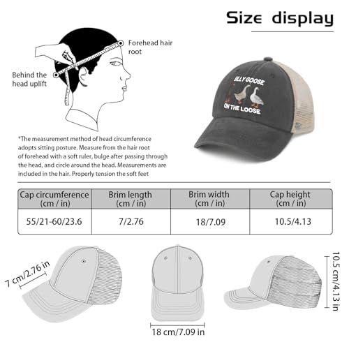 Image of Funny Silly Goose Hat Silly Goosee On The Loose Hat for Women Dad Hats Funny Hats