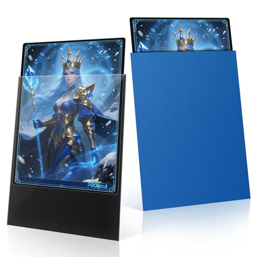 Image of 200 Pack Card Sleeves, Matte Dual Trading Card Sleeves with Opaque Back & Smooth Shuffle, Tear Resistant Card Protectors for MTG, TCG and Game Cards (Wisdom Blue)