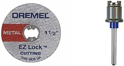 Dremel EZ456B - 12 piezas de herramienta giratoria EZ Lock de 1 12 pulgadas con Dremel EZ - Mandril de bloqueo, vástago de 18 pulgadas (0.126in)