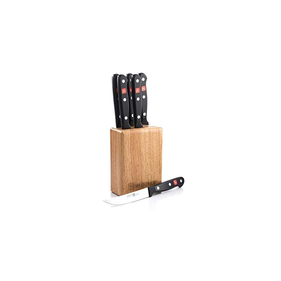 Wusthof-Gourmet-7-Piece-Steak-Knife-Set-with-Wooden-Block Wusthof Gourmet 7-Piece Steak-Knife Set with Wooden Block