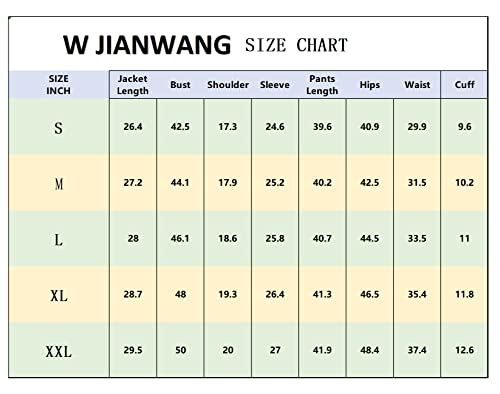 W Jianwang Track Suits For Men Set Jogging Tracksuit Mens Sweatsuits 2 Piece Sport Plaid Jogger Sweat Suits Sports Clothes Jackets And Pants Two-Piece Outfits Green Jw-2601-L #TOP5