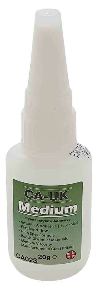 CA-UK Medium Cyanoacrylate Instant Adhesive, Medium Viscosity, 20g