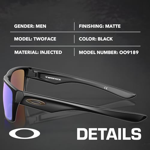 Image of Oakley TWOFACE OO9189 Rectangle Shape Sunglasses With Official Eyewear Kit | Men's Sunglasses